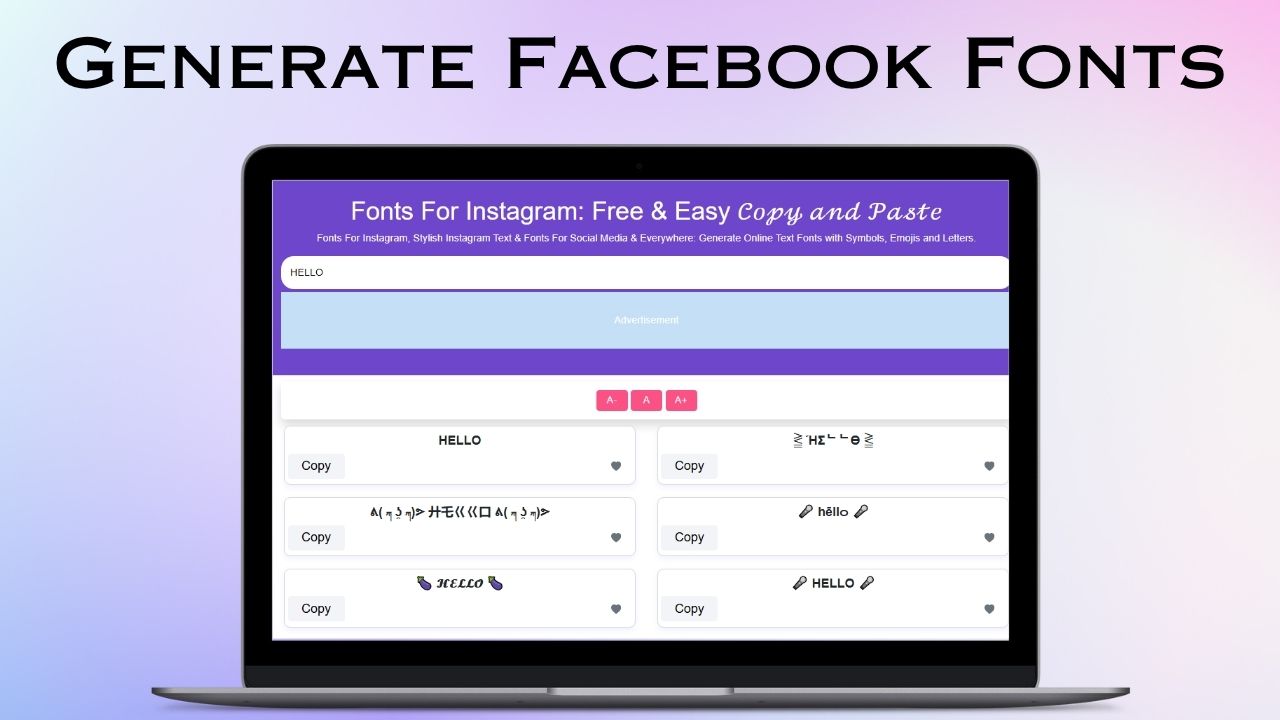 How to Generate Facebook Font