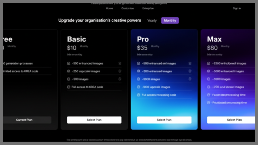 Krea AI Pricing and Plans